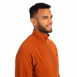 Trespass Mens 1/2 Zip Fleece Pullover Keynote - S, Burnt Orange
