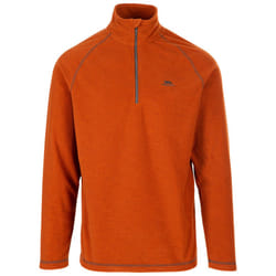 Trespass Mens 1/2 Zip Fleece Pullover Keynote - XS, Burnt Orange