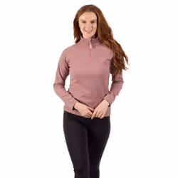 Trespass Womens 1/2 Zip Long Sleeve Pullover Olga - 14, Rose Blush Marl