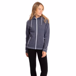 Trespass Womens Fleece Jacket Full Zip Reserve - 16, Navy Stripe