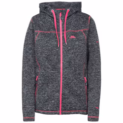 Trespass Odelia Womens Full Zip Fleece Hood Jacket - 18, Black Marl