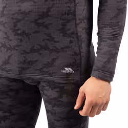 Trespass Mens Base Layer Top Long Sleeve Arno - XXL, Dark Grey