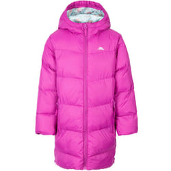 Trespass Kids Padded Hooded Warm Winter Outdoor Long Jacket Coat - 2-3 Yrs, Purple Orchid