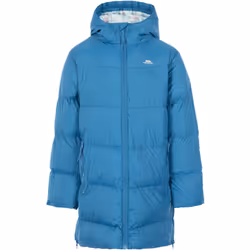 Trespass Kids Padded Hooded Warm Winter Outdoor Long Jacket Coat - 5-6 Yrs, Rich Teal