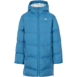 Trespass Kids Padded Hooded Warm Winter Outdoor Long Jacket Coat - 7-8 Yrs, Rich Teal