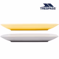 Trespass Melamine Camping Dinner Plate Delph - EACH, Pale Grey