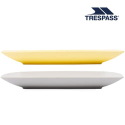 Trespass Melamine Camping Dinner Plate Delph - EACH, Pale Lemon