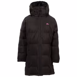 Trespass Girls Padded Jacket Hooded Tiffy - 5-6 Years, Black