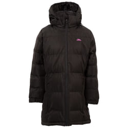 Trespass Girls Padded Jacket Hooded Tiffy - 5-6 Years, Black