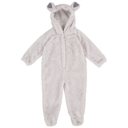 Trespass Babies Playsuit Hooded with Ears Loveable - 9-12 Months, Pale Grey