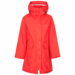 Trespass Girls Waterproof Hooded Jacket Drizzling - 9-10 Years, Red