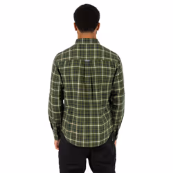 Trespass Mens Checkered Shirt Long Sleeve Withnell - S, Green Check