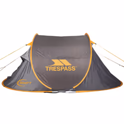 Trespass Waterproof 2 Man Pop Up Tent Swift2 - EACH, Storm Grey Print