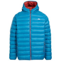 Trespass Mens Padded Jacket Hooded Full Zip Bosten - L, Bondi Blue
