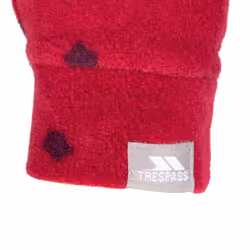 Trespass Kids Fleece Gloves With Fitted Cuff Zumee - 5/7, Berry