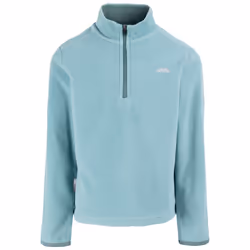 Trespass Girls 1/2 Zip Jumper Pullover Sybil - 7-8 Years, Teal Mist
