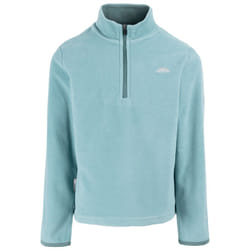 Trespass Girls 1/2 Zip Jumper Pullover Sybil - 7-8 Years, Teal Mist