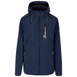 Trespass Mens Softshell Jacket with Zip Hood Anak - S, Navy Marl
