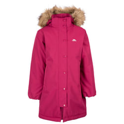 Trespass Womans Waterproof Jacket Hooded Astound - 2-3 Years, Berry