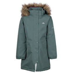Trespass Womans Waterproof Jacket Hooded Astound - 5-6 Years, Spruce Green
