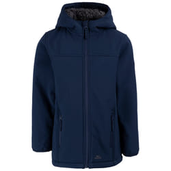 Trespass Girls Softshell Jacket Hooded Kristen - 9-10 Years, Navy