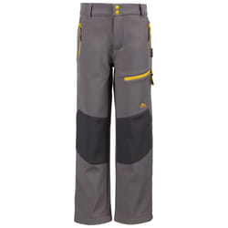 Trespass Kids Waterproof Walking Trousers Hurry - 11-12 Years, Storm Grey/Sulphur