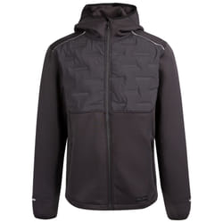 Trespass Mens Hooded Activewear Faux Down Jacket With Zipped Pockets Bolfort - XXL, Black