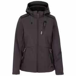 Trespass Womens Jacket With Zip Off Hood Neman - 14, Dark Grey