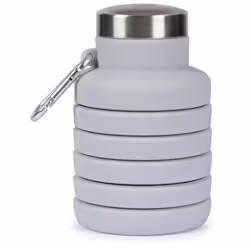 Trespass Silicone Foldable Bottle BPA Free Vavo - EACH, Platinum
