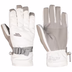 Trespass Kids Ski Gloves Padded Sherpa Lined Simms - 2/4, White