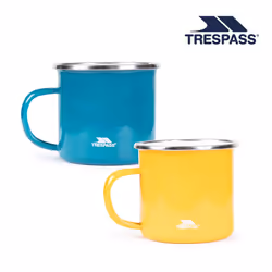 Trespass Enamel Stainless Steel Camping Mug Rosen