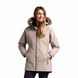 Trespass Womens Parka Jacket Waterproof Celebrity - 10, Oatmilk