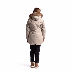 Trespass Womens Parka Jacket Waterproof Celebrity - 16, Oatmilk