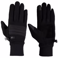 Trespass Mens Skiing Gloves Touch Screen Douglas - S/M, Black