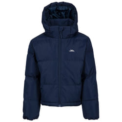 Trespass Girls Casual Cropped Jacket Hooded Missie - 2-3 Years, Navy