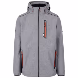 Trespass Mens Softshell Jacket with Zip Hood Anak - L, Black Marl