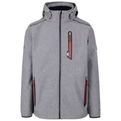 Trespass Mens Softshell Jacket with Zip Hood Anak - S, Black Marl