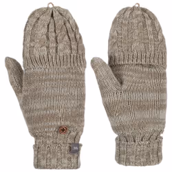 Trespass Womens Fingerless Gloves Knitted Mittzu - S/M, Dark Mushroom