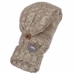 Trespass Womens Fingerless Gloves Knitted Mittzu - S/M, Dark Mushroom