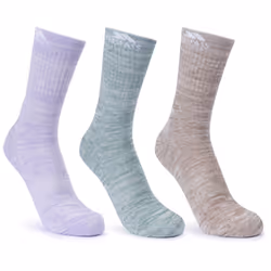 Trespass Womens Socks Mid Length 3 Pack Helvellyn - 6/9, Gelsomino Melange/Spruce Green Melange/Oatmeal Melange
