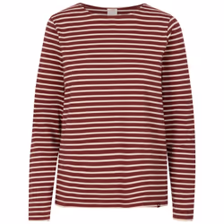 Trespass Womens Long Sleeve Striped Pullover Karen - 10, Dark Cherry Stripe