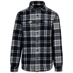 Trespass Mens Shirt Black Microfleece Checkley - S, Black Check