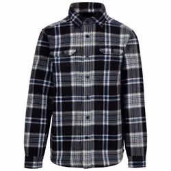 Trespass Mens Shirt Black Microfleece Checkley - XS, Black Check