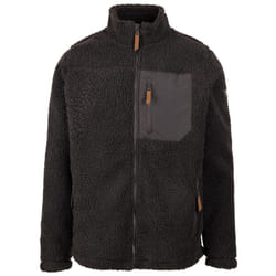 Trespass Mens Sherpa Fleece Jacket Airtrap Buck B - XL, Dark Grey