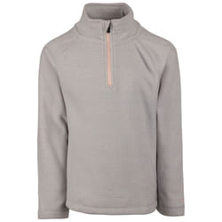 Trespass Girls 1/2 Zip Jumper Pullover Meadows - 5-6 Years, Pale Grey