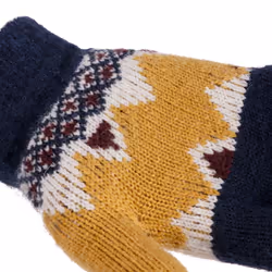 Trespass Kids Fleece Gloves Fitted Cuff Norta - 5/7, Navy