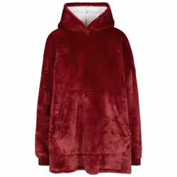 Trespass Unisex Oversized Fleece Hoodie Cosiness - EACH, Dark Cherry