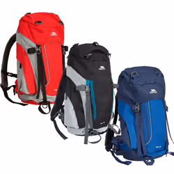 Trespass 33L Rucksack Backpack Padded Trek 33 - EACH, Storm Blue/Soft Stone