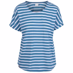 Trespass Womens Round Neck Striped T-Shirt Megan - 16, Storm Blue Stripe