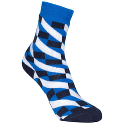 Trespass Kids Casual Socks Unisex 2 Pairs Frolic - 12-3, Blue Geom / Blue Stripe